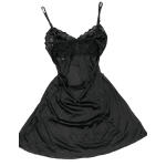 Camisola Com Calcinha Sem Bojo Preto G (44)