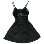 Camisola Com Calcinha Sem Bojo Preto G (44)