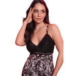 Camisola Em Renda E tule Sem Bojo M (42) 