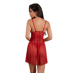 Camisola Em Renda E Tule Sem Bojo Vermelho Rubi M (42) 