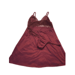 Camisola Com Calcinha Bordo GG