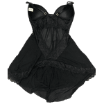 Camisola Tule E Renda Preto GG (46)