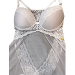 Camisola Tule Renda Branco M (42)