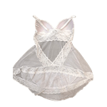Camisola Tule Renda Branco M (42)