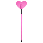 Chibata Couro Sintético De Coração 35CM Rosa