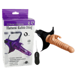 Cinta Peniana Com Vibrador Harness Rabbit Dong Vipmix