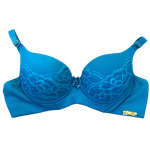 Conjunto Canelado em Renda Turquesa P (40)