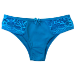 Conjunto Canelado em Renda Turquesa P (40)
