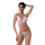 Conjunto Com Bojo E Calcinha Fio Conforto Branco M/42