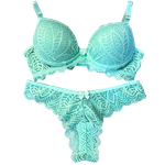 Conjunto Em Renda Aquaril P (40)