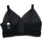 Conjunto Sem Bojo Alça Canelada Preto P (40)