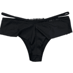 Conjunto Sem Bojo Alça Canelada Preto P (40)