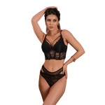 Conjunto Strappy Cropped Com Bojo Preto GG(46)40193