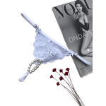 Calcinha Fio Dental Tailandesa Com Regulador Branco