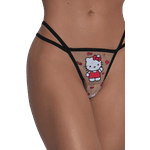 Fio Dental Transparente Hello Kitty Black