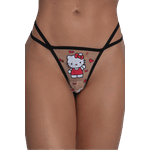Fio Dental Transparente Hello Kitty Black