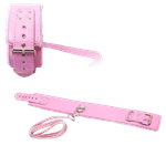 Kit Bondage 7 Em 1 Couro Sintético Rosa