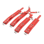 Harness Algema Pé e Mão em X Vermelho