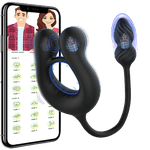 Massageador De Próstata Por Aplicativo Cor Preto