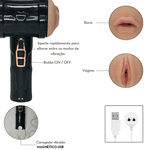 Masturbador Com 2 Orifícios Em Formato De Martelo 