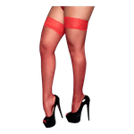 Meia 7/8 Com Pé Arrastão Vermelho Tamanho U