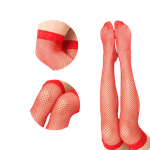 Meia 7/8 Com Pé Arrastão Vermelho Tamanho U