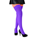 Meia 7/8 Com Renda Cor: Roxa