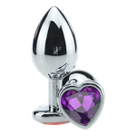 Plug Anal Coração Cor Lilás Tamanho M