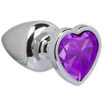 Plug Anal Coração Cor Lilás Tamanho M