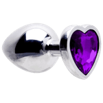 Plug Anal Coração Cor Lilás Tamanho M