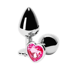Plug Anal Coração Cor Rosa Tamanho M