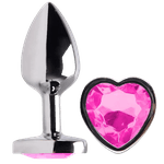 Plug Anal Coração Cor Rosa Tamanho M