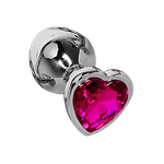 Plug Anal Coração Cor Rosa Tamanho M
