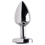 Plug Anal De Aço Inoxidável De Coração Tamanho M (42) Cor Preto