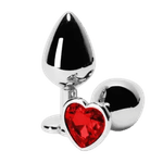 Plug Anal De Aço De Coração Vermelho G