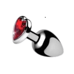 Plug Anal De Aço De Coração Vermelho G