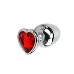 Plug Anal De Aço De Coração Vermelho G