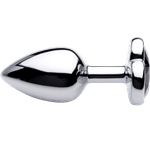 Plug Anal De Aço Inoxidável Formato Coração Roxo Tamanho G