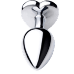 Plug Anal De Aço Inoxidável Formato Coração Roxo Tamanho G