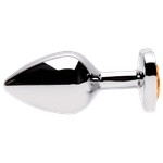 Plug Anal De Coração Laranja Tamanho M