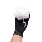 Plug Anal Em Metal 5,5 X 2,6cm Com Pompom