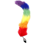 Plug Anal em Metal Com Cauda Colorida Vipmix