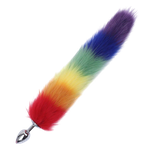 Plug Anal em Metal Com Cauda Colorida Vipmix