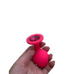 Plug Anal Em Silicone Rosa Tamanho M