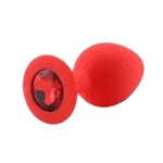Plug Anal Em Silicone Vermelho Tamanho P