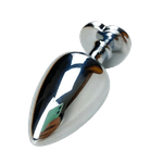 Plug Anal De Aço Inoxidável Formato Coração Pink Tamanho G