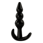 Plug Anal Silicone Ondulações Preto Tamanho M