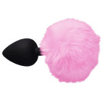 Plug Anal Silicone Pompom Tamanho G Sexy Rosa 