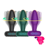 Plug Anal Vibratorio Em Silicone Com Rotacao 360 E Controle Remoto