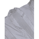 Robe Com Renda Manga Curta Branco TAM U